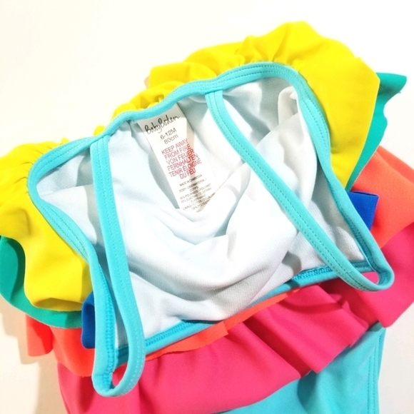 Baby Boden Multicolor Ruffle Swimsuit 6-12m - Picture 6 of 8